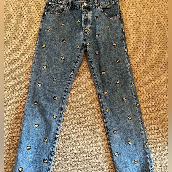 PacSun Eco Medium Indigo Embroidery Straight Jeans Size 30 x 30 - Picture 4 of 7